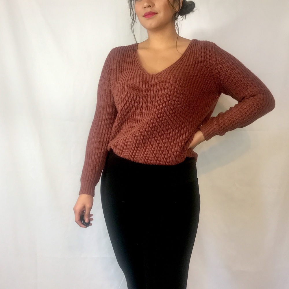 Knitted Rose Pink Pull